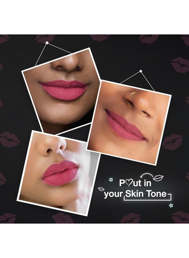 Dazller All Day Quick-Dry Lipcolour, Ultra-Matte, Smudge-Proof, Moisturising with Kokum Butter, 6g(DLC049) - Image 2
