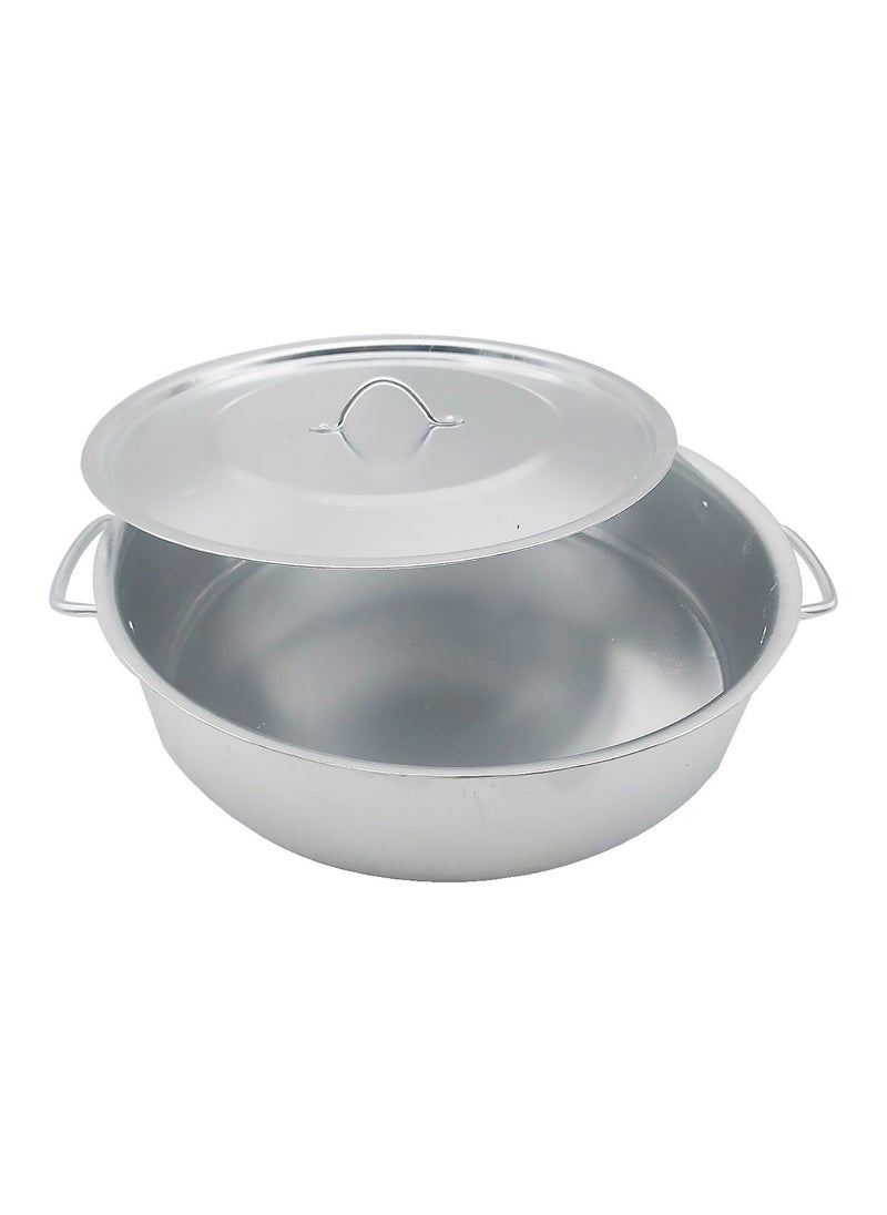 Generic A set of 4 pieces of aluminum Round oven trays with a lid  - Image 4