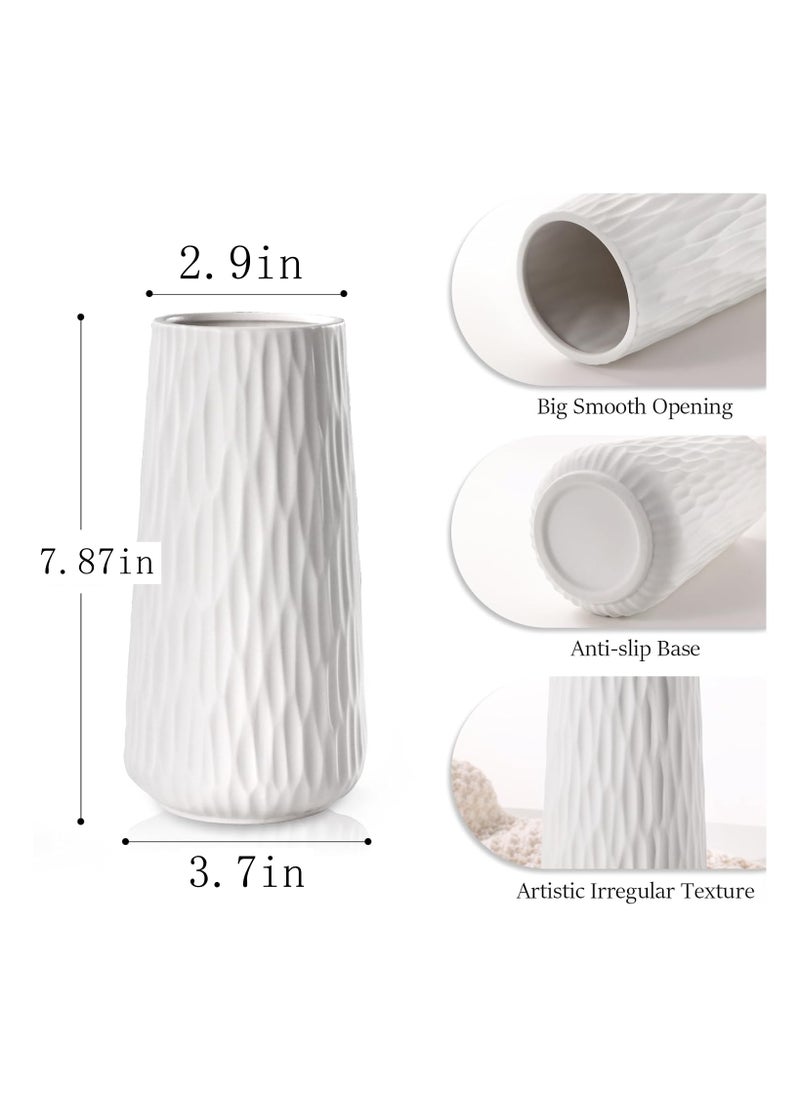 DELGREEN Ceramic Vase for Home Decor, White Flowers Vase, Modern Cylinder Vase for Centerpieces Entryway Shelf Living Room Table Decor  - Image 4