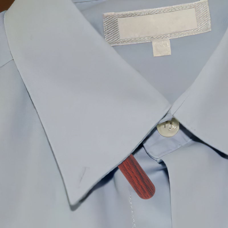👕 أدوات تث ت ياقة القميص من الخشب البني الفاتح لدعم القميص الرسمي والملابس العملية - Image 2