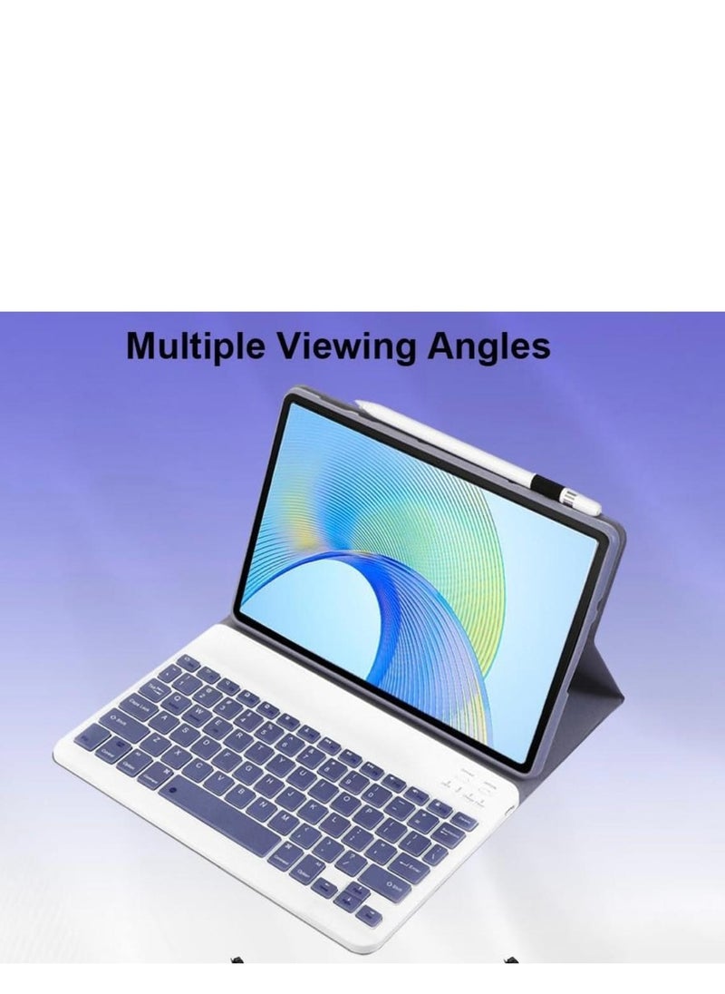 GULFLINK Wireless Bluetooth Rechargeable Keyboard, Multi-Device Universal Bluetooth Keyboard, Portable Keyboard, Suitable for iOS Android, Windows iPad, Tablets MacBook (Violet)  - Image 5