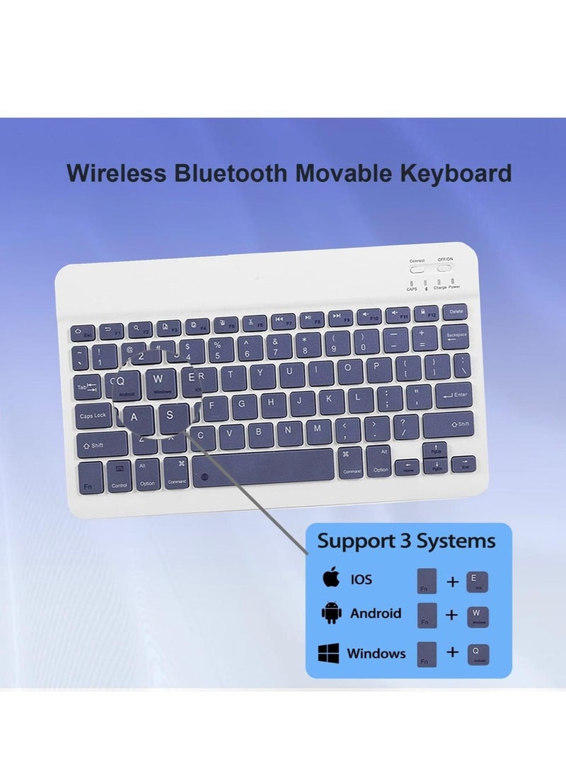 GULFLINK Wireless Bluetooth Rechargeable Keyboard, Multi-Device Universal Bluetooth Keyboard, Portable Keyboard, Suitable for iOS Android, Windows iPad, Tablets MacBook (Violet)  - Image 3