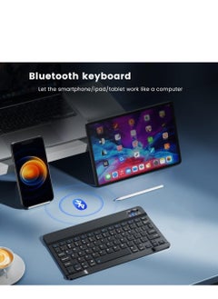 GULFLINK Wireless Bluetooth Rechargeable Keyboard, Multi-Device Universal Bluetooth Keyboard, Portable Keyboard, Suitable for iOS Android, Windows iPad, Tablets MacBook (Violet)  - Image 5