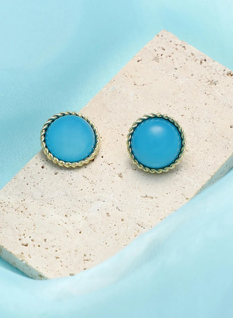 SOHI Contemporary Stones Artificial Stud Earring Jewellery