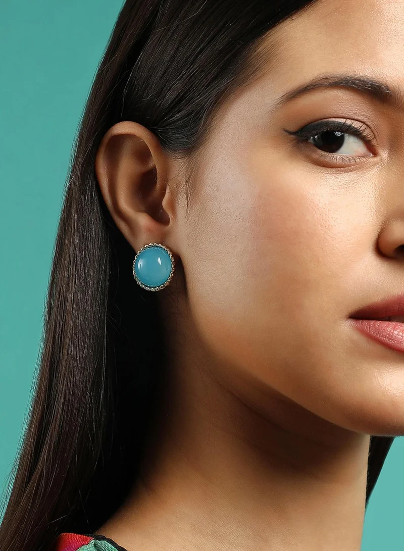 SOHI Contemporary Stones Artificial Stud Earring Jewellery