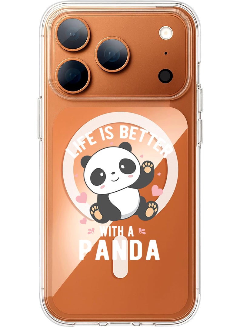 Theodor Magnetic Case for Apple iPhone 17 Pro Compatible with MagSafe Wireless Charging, Shockproof Phone Bumper Cover - life-happens-coffee-helps(1) - Image 1