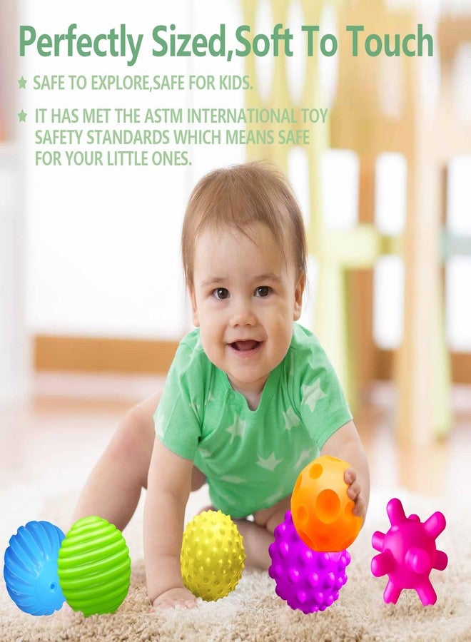 ROHSCE Sensory Balls for Baby Sensory Baby Toys 6 to 12 Months for Toddlers 1-3, Bright Color Textured Multi Soft Ball Gift Sets, Montessori Toys for Babies 6-12 Months Infant Toys (6 Pack) - Image 4