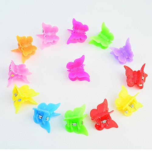 Bantoye 100 Packs Assorted Color Butterfly Hair Clips, Bantoye Beautiful Mini Hair Accessories for Girls and Women, Random Color - Image 3