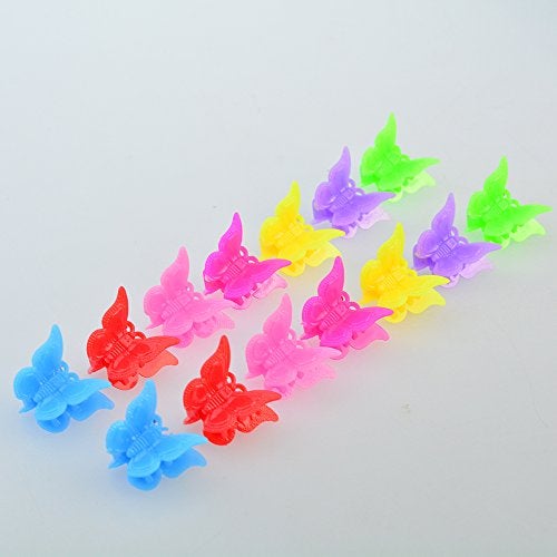 Bantoye 100 Packs Assorted Color Butterfly Hair Clips, Bantoye Beautiful Mini Hair Accessories for Girls and Women, Random Color - Image 4