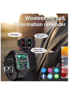LAXAFE H11 Smart Watch for Men 1.96 Inches Outdoor Sports Smartwatch with Answer/Make Call,Fitness Watch,Blood Oxygen,Heart Rate and Sleep Monitor Compatible for Android Phones  - Image 3