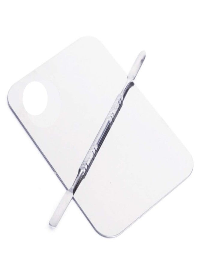 Glamezone Stainless Steel Makeup Mixing Plate Foundation Eyeshadow Eye Shadow Palette - Image 1