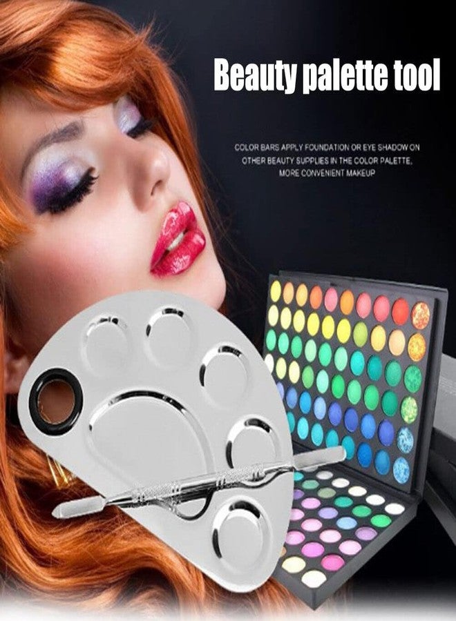 Glamezone Stainless Steel Makeup Mixing Plate Foundation Eyeshadow Eye Shadow Palette - Image 5