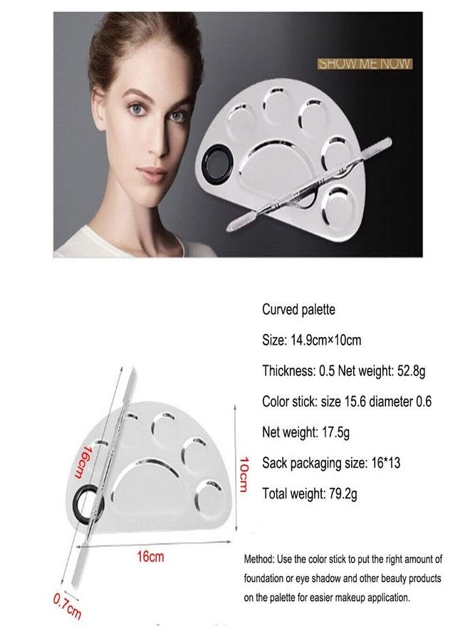 Glamezone Stainless Steel Makeup Mixing Plate Foundation Eyeshadow Eye Shadow Palette - Image 3