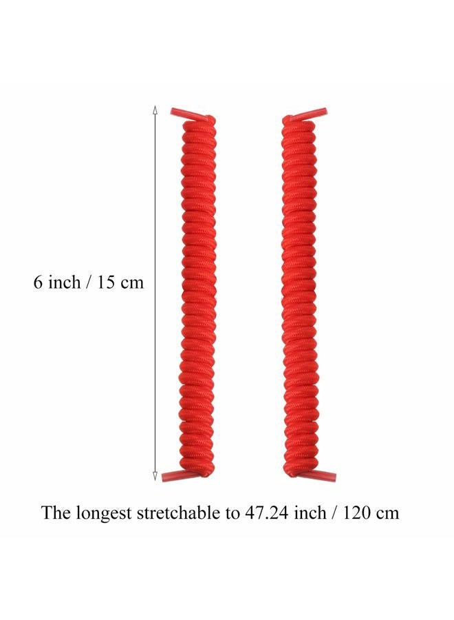 WILLBOND 12 Pairs No Tie Curly Shoelaces Elastic Shoe Lace in Solid Color for Kids and Adults, multicoloured, M - Image 3