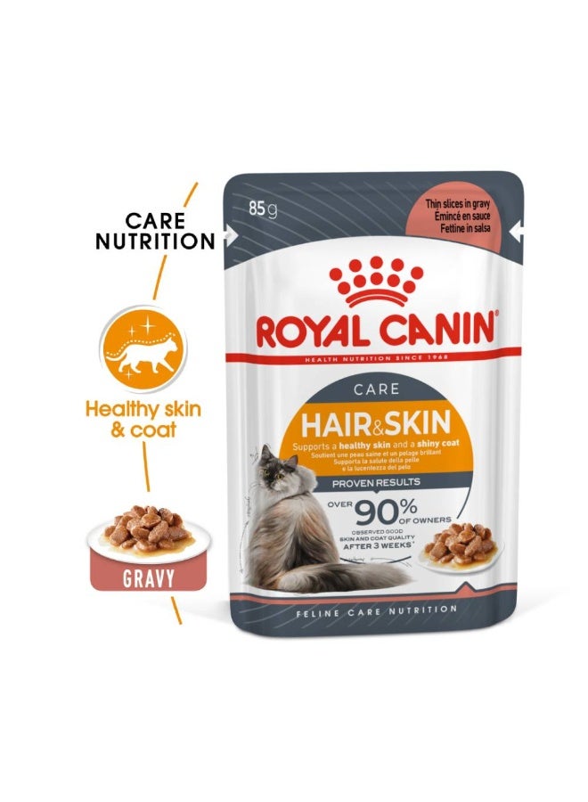 Feline Care Nutrition Hair & Skin Gravy (WET FOOD - Pouches) 12x85g