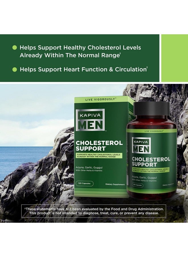 Kapiva مكمل دعم الكوليسترول للرجال من كابيفا مع الأرجونا والثوم والجوجول والأعشاب والفيتامينات الأخرى، يدعم مستويات الكوليسترول الطبيعية، 60 يومًا من الإمدادات، 120 كبسولة - Image 2