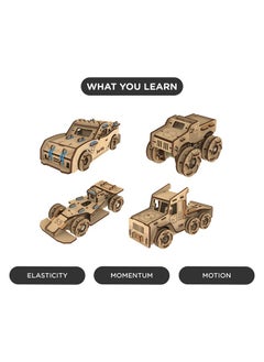 Smartivity Smartivity Stem 4 Torque Busters Mega Cars Pack STEM Educational DIY Fun Toys, Educational & Construction Based Activity Game for Kids 6 to 14, Best Birthday Gifts for Boys & Girls  - Image 4