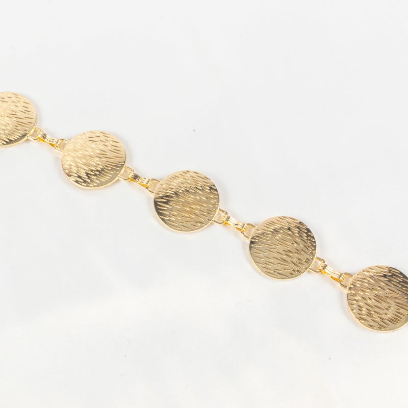 حزام وسط معدن ذهبي حريمي - Image 3