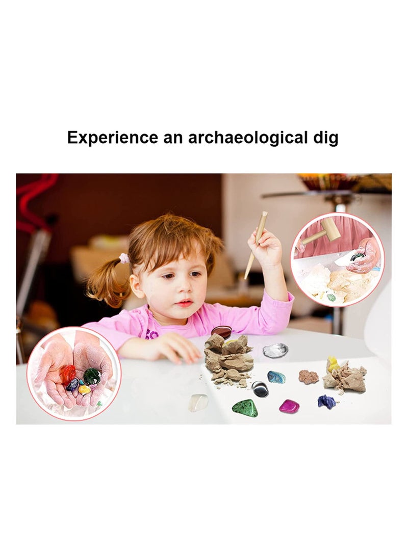 MissTiara Dig Kit 6 Pack Discover Different Archaeology Toy with Safety Goggles and Tool Set And Paleontology Toy  For Boys Girls Kids Gift  - Image 5