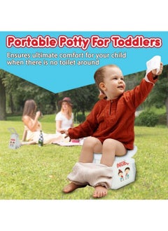 Nuby Disposable Travel Potty With Liner Foldable And Portable Potty; Toddler Potty Essential For Camp Trips & Car Rides Travel Potty For Toddler 2 Pack  - Image 5