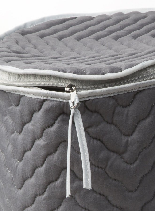 Richards Homewares China Storage Chest, for Starter 4-Piece Set, Quilted Micro Fiber-Gray - Image 3