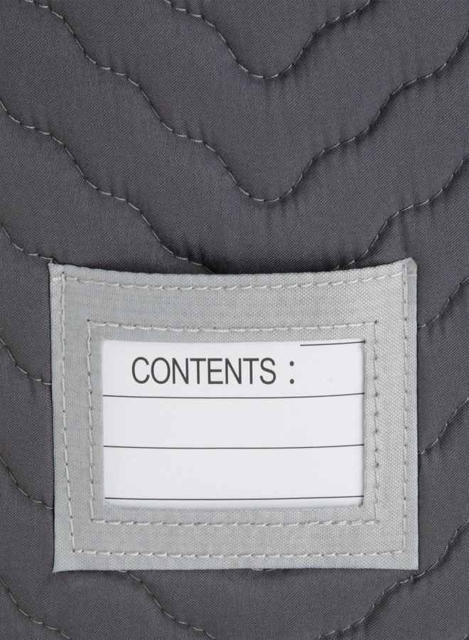 Richards Homewares China Storage Chest, for Starter 4-Piece Set, Quilted Micro Fiber-Gray - Image 4