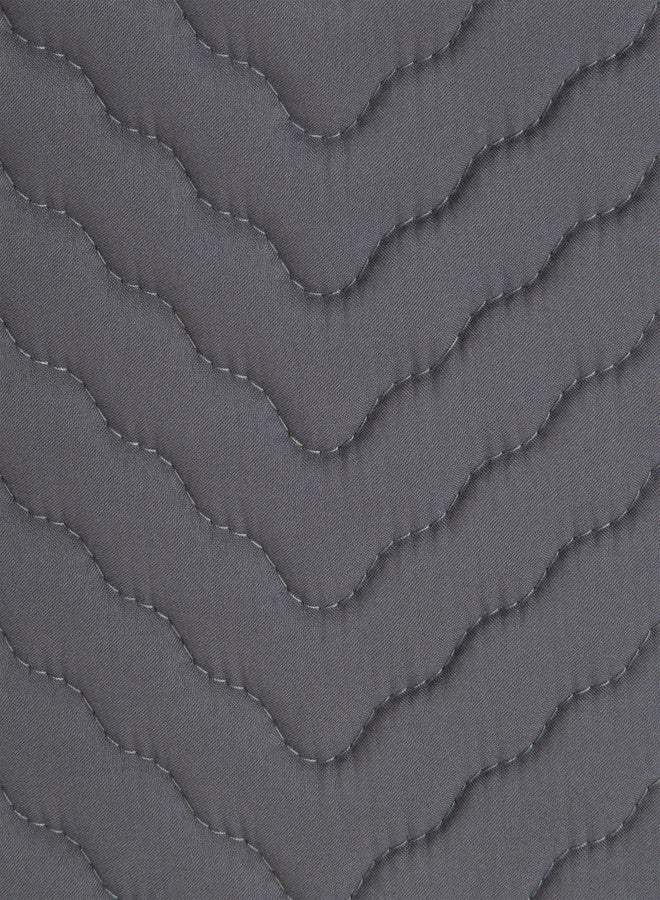 Richards Homewares China Storage Chest, for Starter 4-Piece Set, Quilted Micro Fiber-Gray - Image 5