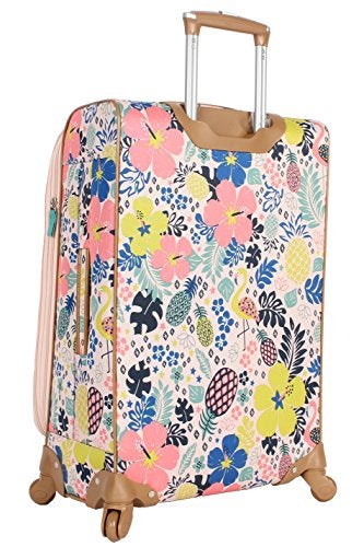 Lily Bloom Luggage 24" Expandable Design Pattern Suitcase With Spinner Wheels For Woman (24in, Trop Pineapple) - Image 3