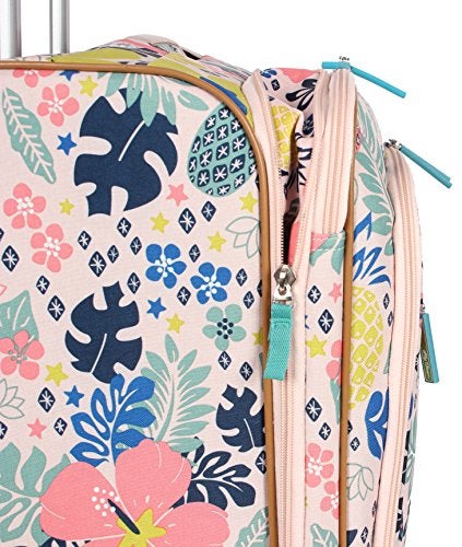 Lily Bloom Luggage 24" Expandable Design Pattern Suitcase With Spinner Wheels For Woman (24in, Trop Pineapple) - Image 4