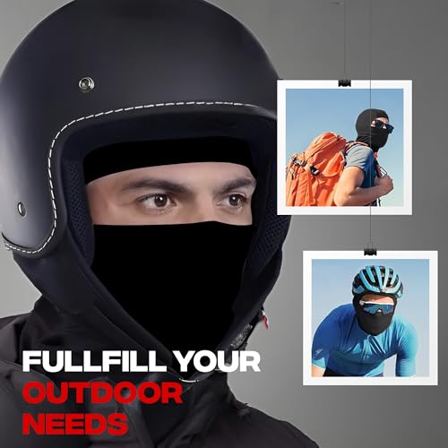 AUTOGUYS De-Fit Arm Sleeves (240 GSM) & RYDER Balaclava (240 GSM) Combo – Sweat Absorb Compression Arm Sleeves for Men Women, Balaclava Ideal for Outdoor Use (1 x Pair Sleeves 1 x Balaclava) Black - Image 4