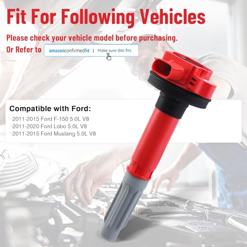 CarBole مجموعة بواجي الإشعال CarBole DG542 بديل لفورد F-150 موستانج 5.0L V8 2011-2015، استبدال OE# UF622 BR3Z-12029A 5C1859 B181HE (عبوة من 8)  - Image 2