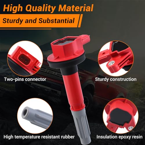 CarBole مجموعة بواجي الإشعال CarBole DG542 بديل لفورد F-150 موستانج 5.0L V8 2011-2015، استبدال OE# UF622 BR3Z-12029A 5C1859 B181HE (عبوة من 8)  - Image 3