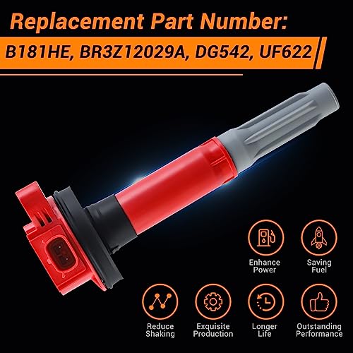 CarBole مجموعة بواجي الإشعال CarBole DG542 بديل لفورد F-150 موستانج 5.0L V8 2011-2015، استبدال OE# UF622 BR3Z-12029A 5C1859 B181HE (عبوة من 8)  - Image 4