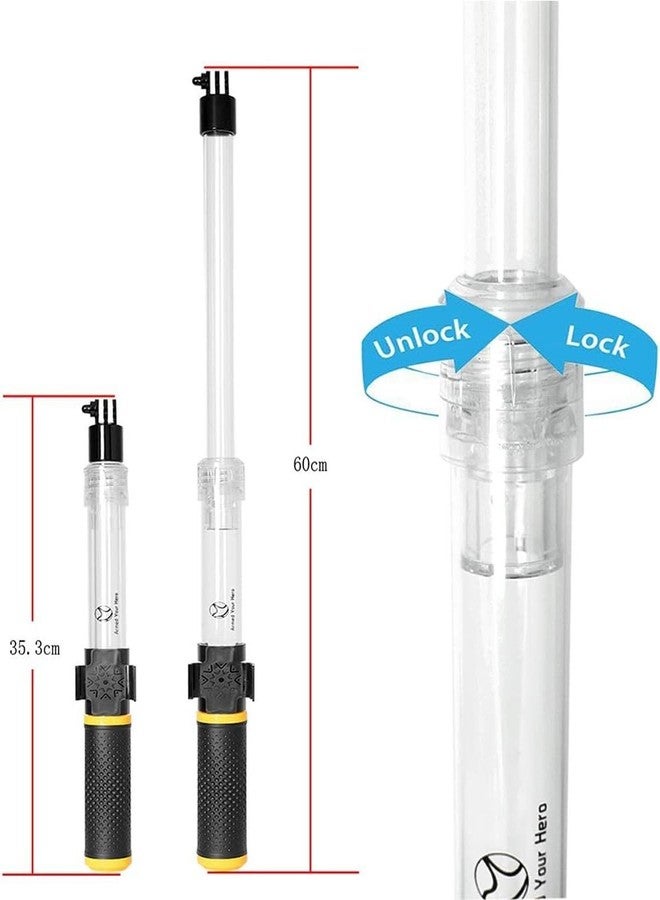 Fantaseal Action Camera Non-Slip Waterproof Selfie Stick Extendable Handler Pole Floating Hand Grip w/Wrist Strap for GoPro Insta360 Akaso Action Camera Diving Surfing Snorkeling Rafting Kayaking (14-24 Inch) - Image 5