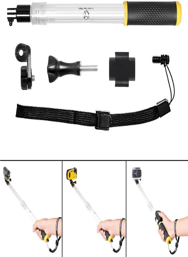 Fantaseal Action Camera Non-Slip Waterproof Selfie Stick Extendable Handler Pole Floating Hand Grip w/Wrist Strap for GoPro Insta360 Akaso Action Camera Diving Surfing Snorkeling Rafting Kayaking (14-24 Inch) - Image 3