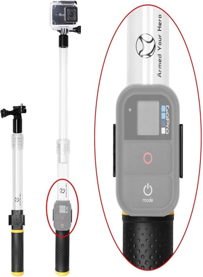 Fantaseal Action Camera Non-Slip Waterproof Selfie Stick Extendable Handler Pole Floating Hand Grip w/Wrist Strap for GoPro Insta360 Akaso Action Camera Diving Surfing Snorkeling Rafting Kayaking (14-24 Inch) - Image 4