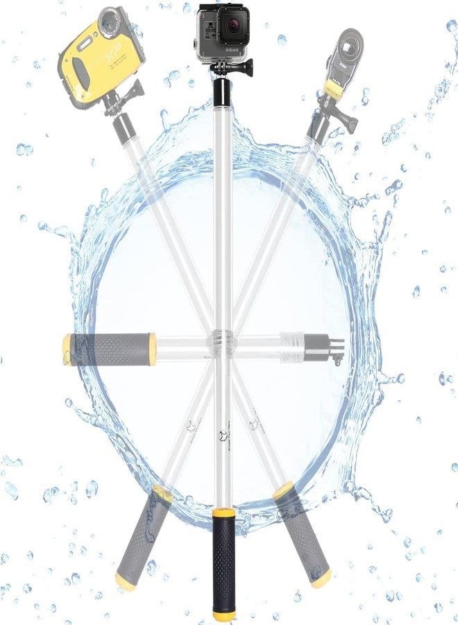 Fantaseal Action Camera Non-Slip Waterproof Selfie Stick Extendable Handler Pole Floating Hand Grip w/Wrist Strap for GoPro Insta360 Akaso Action Camera Diving Surfing Snorkeling Rafting Kayaking (14-24 Inch) - Image 1