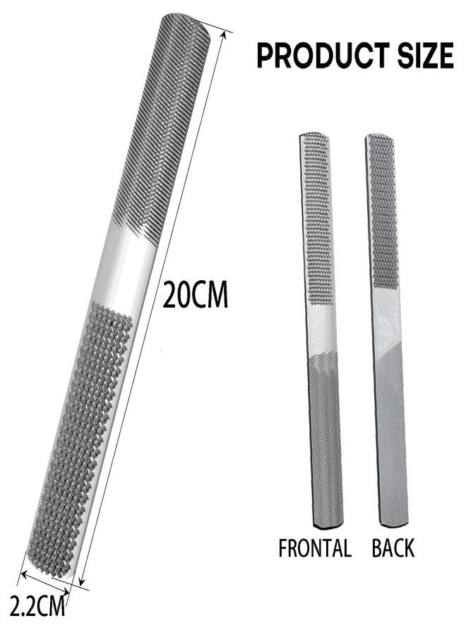 Jubobu Wood Rasp,4 Way Hand File and Round Rasp,Half Round Flat & Needle Files Wood Rasp,Durable Carbon Steel Files,Perfect for Sharping Wood and Soft Metal Tools(Pack of 1) - Image 2
