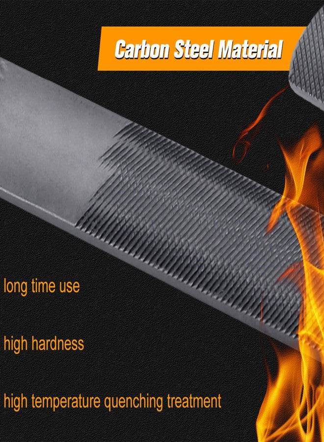 Jubobu Wood Rasp,4 Way Hand File and Round Rasp,Half Round Flat & Needle Files Wood Rasp,Durable Carbon Steel Files,Perfect for Sharping Wood and Soft Metal Tools(Pack of 1) - Image 5