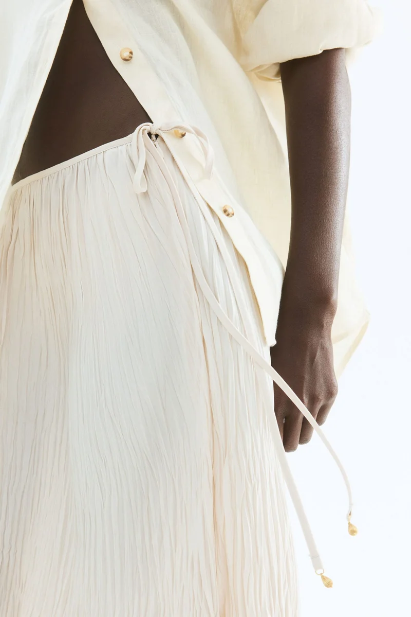 H&M Crinkled twill skirt