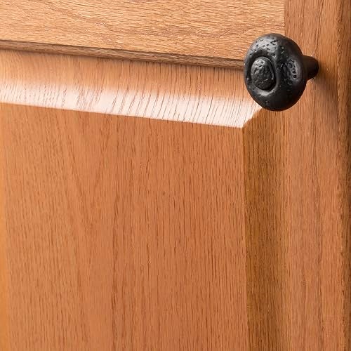 Hickory Hardware 1 Pack Solid Core Kitchen Cabinet Knobs, Luxury Cabinet and Dresser Knobs, Handle Pulls for Doors & Drawers, 1-1/2 Inch, Black Iron, Refined Rustic Collection - Image 5