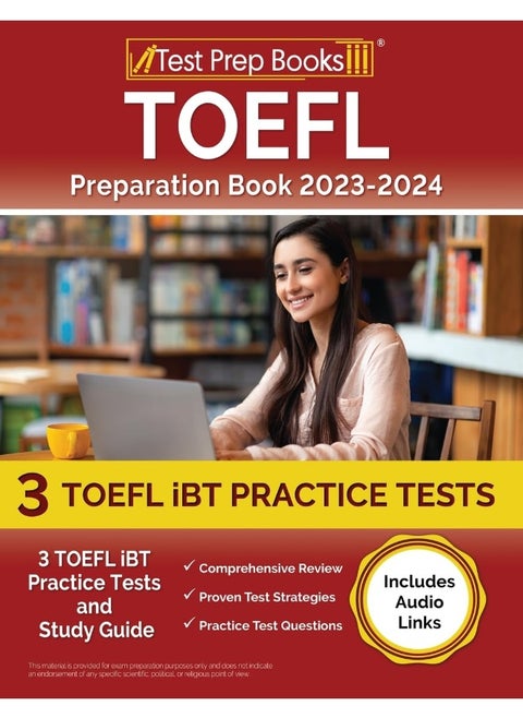 TOEFL Preparation Book 2024-2025: 3 TOEFL iBT Practice Tests and Study Guide [Includ