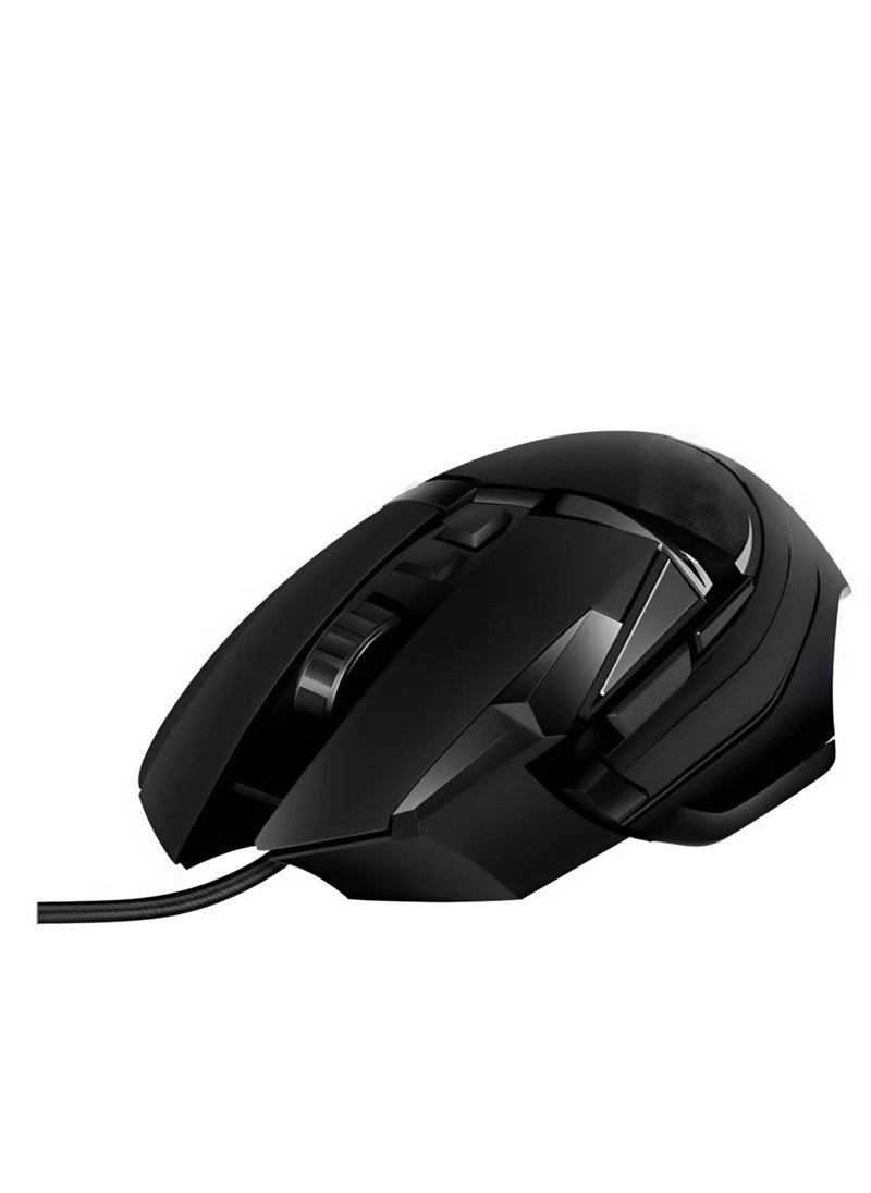 GK502pro ماوس ألعاب عالي الأداء، 7200 نقطة لكل بوصة، عمر بطارية طويل، أسود