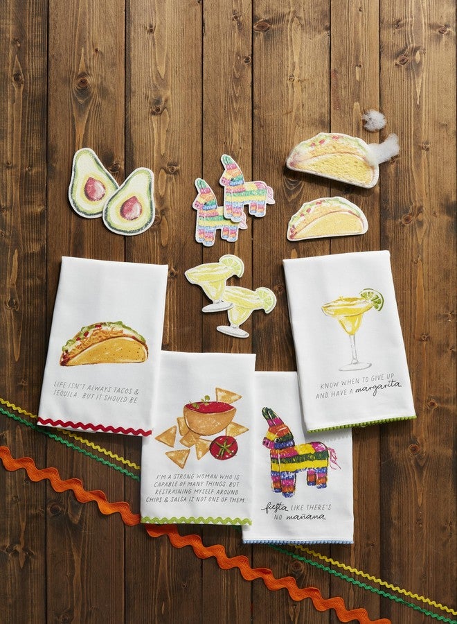 Mud Pie Chips Salsa Printed Trim Towel; 26" x 16 1/2" - Image 2
