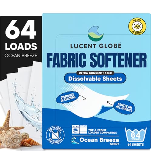 Lucent Globe Fabric Softener Sheets for Washer Softens Freshens Laundry Gentle on Fabrics Skin Free from Harsh Chemicals TravelFriendly Fabric Softener for Washing Machine OB