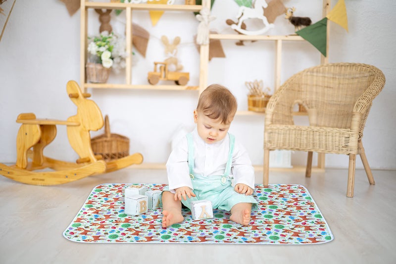 Aazeem New Born Baby Polyster Sheets Waterproof | Bed Protector Baby Dry Sheet | Baby Dry Mats Waterproof and New Baby Born Product |Pack of 1 |Brown | - Image 1