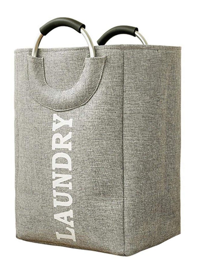 Nordic Style Cotton Foldable Laundry Basket Grey 32x28x49cm