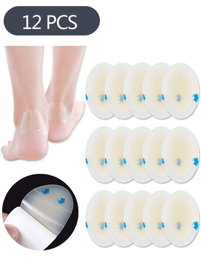 Ant 12-Piece Blister Bandages, Blister Pads Gel Blister Cushions, Waterproof Ultra Thin Hydrocolloid Seal Adhesive Bandages for Fingers Toes Heel Blister Prevention - Image 1