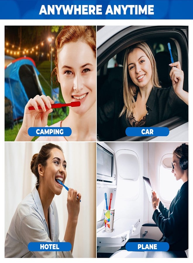 Pruvade 100 Pack Disposable Toothbrushes with Toothpaste, Built in - Prepasted Toothbrushes Individually Wrapped |Single Use Waterless Tooth Brush with Soft Bristles for Hotel, Camping, Travel - Image 5