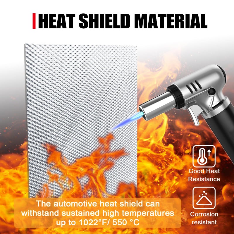 Peastorm Exhaust Heat Shield Automotive Embossed Aluminum Heat Shield Muffler Exhaust Wrap, 15" x 39" - Image 3